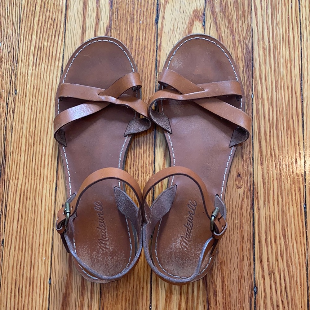 Madewell Boardwalk Crisscross Sandals - Size 8